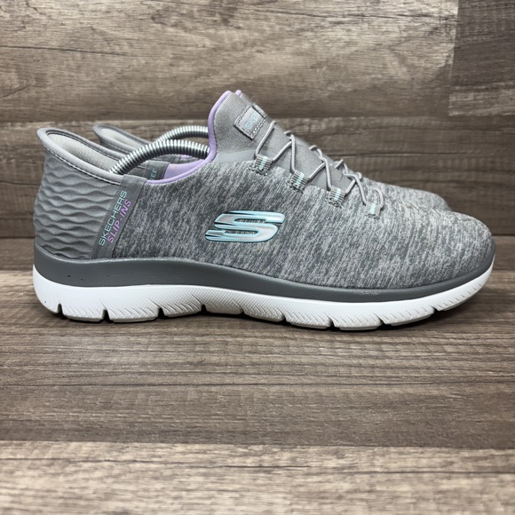 Skechers Slip-Ins Memory Foam Gray Womens US Size 8.5 EUR 40 149937 Sneakers - Picture 1 of 9